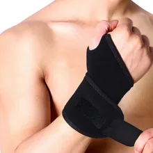 High Quality Wrist Support Black Guard Band Brace Elastic Fabric Carpal Tunnel Sprains Adjusted Strain Gym Strap Sports Safety