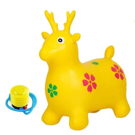 Детские надувные игрушки с большим прыжком, нетоксичные детские игрушки с оленем, Троянские детские игрушки для верховой езды в детском саду