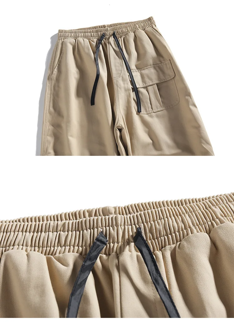Мужские повседневные штаны, стиль, японский стиль, чистый хлопок, прямые брюки, модные свободные штаны, шаровары
