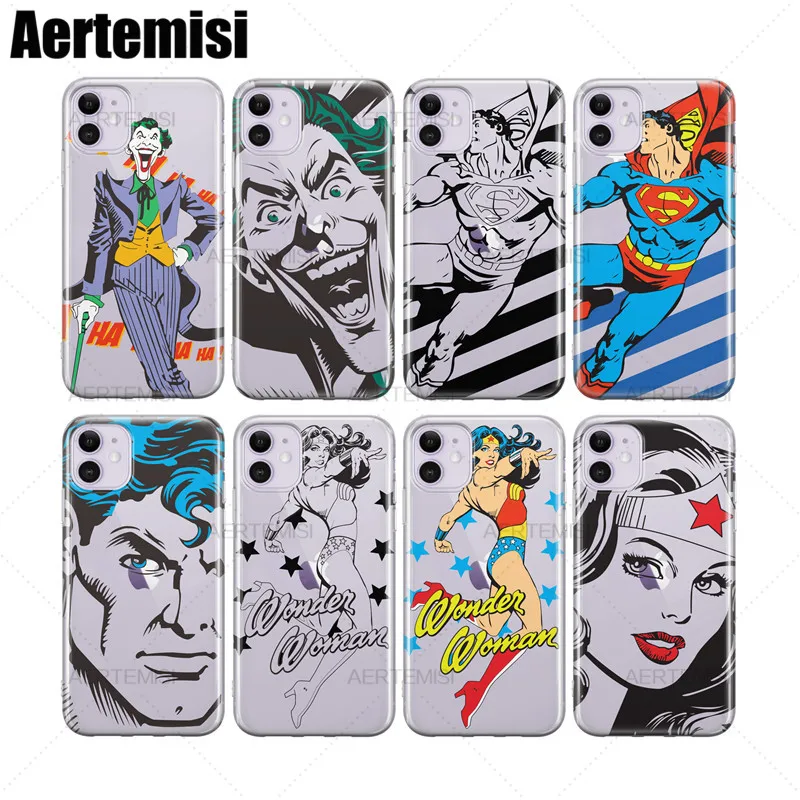 Aertemisi чехлы для телефонов прозрачный чехол из ТПУ iPhone 6 6s 7 8 Plus X XS XR 11 Pro Max SE 2020 Joker