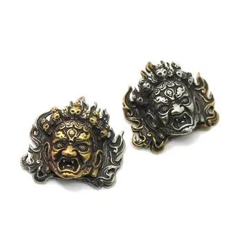 

2 Pcs Brass Evil Myth Design Conchos Screw Back Rivets Leather Craft Bag Wallet Garment Decoration Cool Punk Style