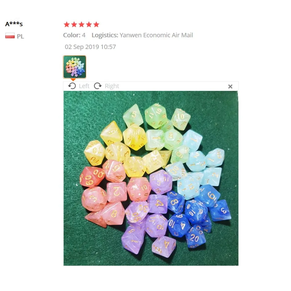 7 шт./компл. 17 цветов многогранные игральные кости d & d4 d6 d8 d10 % d12 d20 полигедрические