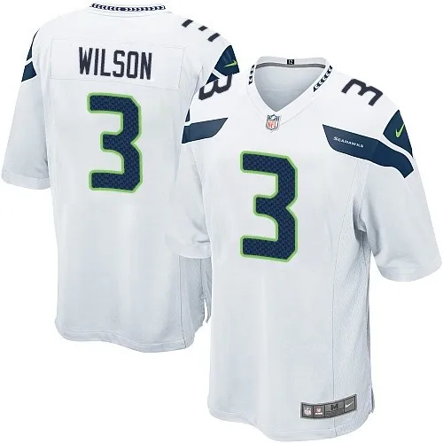 Серебристый Мужские футбольные майки Seattle Shaquem Griffin Russell Wilson Bobby Wagner Doug Baldwin - Цвет: Серебристый