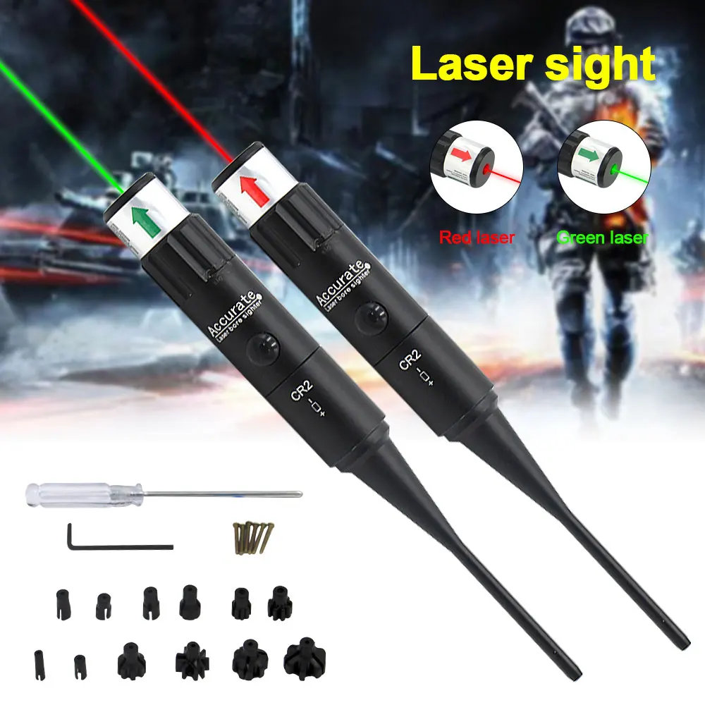 Green Laser Bore Sight Kits .177 To .50 Caliber Red Dot Boresighter
