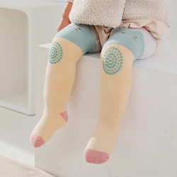 1 Pair Winter 0-3Y Children Thick Cotton Terry Socks Anti-skid Lap Over Knee High Socks Toddlers Baby Leg Warmer Knee Protector