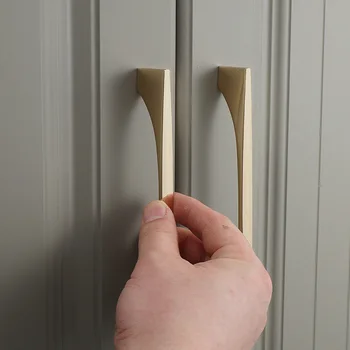 128 golden handle kitchen cabinet door handle bedroom drawer wardrobe door handle furniture hardware handle