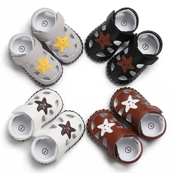 

Summer Baby Boys Sandals Soft Leather Closed-Toe Toddler Baby Shoes Boys Girls Children Beach Shoes Sport Kids Sandals
