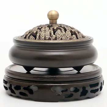 

Chinese Style Antique Pure Copper Incense Burner Household Room Aromatherapy Aroma Incienso Quemador Home Decoration BE50IN