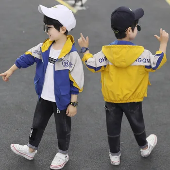 

Boy's jacket spring section 2020 new children's foreign style spring clothes big boy handsome Korean version jacket windbreaker
