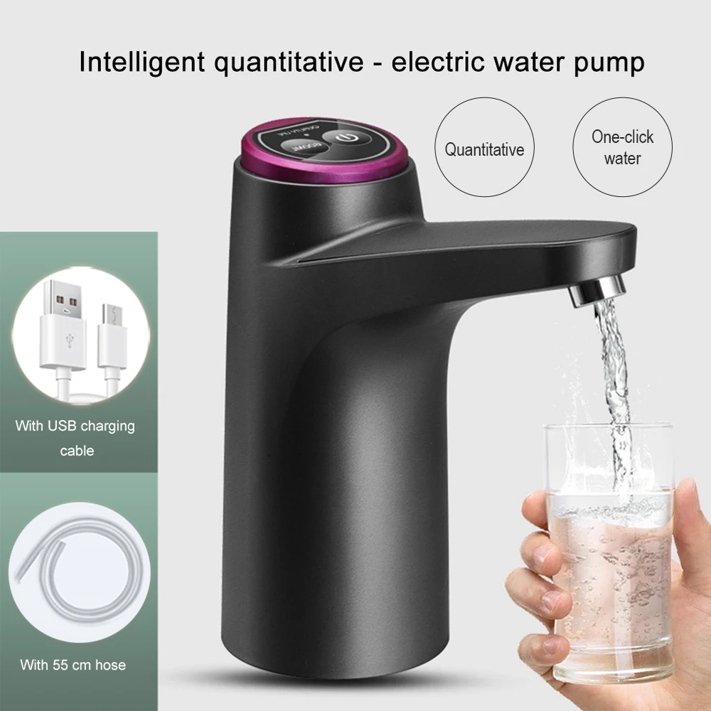 Pompe de distribution d'eau - Pompe à eau potable, Pompe à eau embouteillée  de charge USB, Pompe à bouteille d'eau automatique pour bouteille  universelle de 3 à 5 gallons, Wat portable