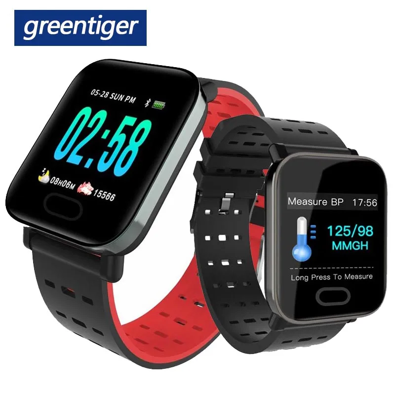 Greentiger A6 Смарт-часы для мужчин и женщин водонепроницаемый монитор сердечного ритма фитнес-трекер умные часы кровяное давление часы IOS Android