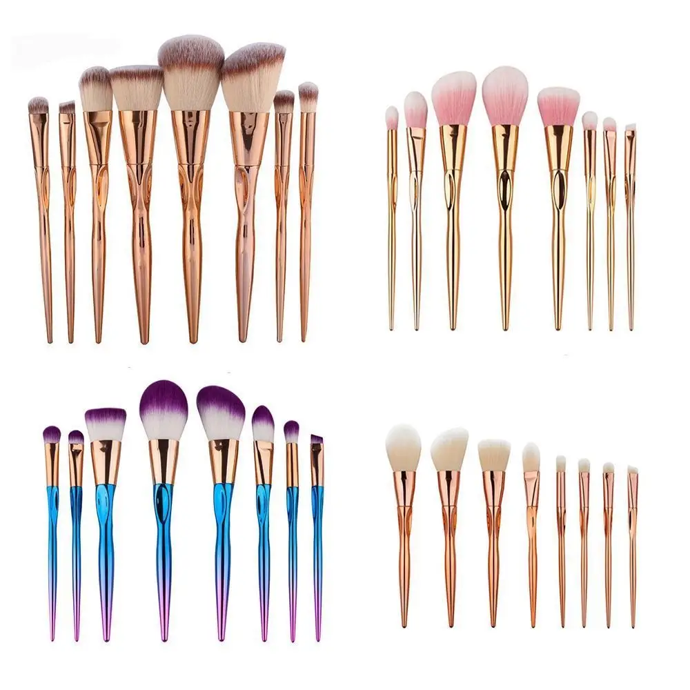 4/8pcs Professional Nylon Makeup Brushes Set For Foundation Powder Blush Eyeshadow Concealer Lip Eye Make Up Brush Cosmetics