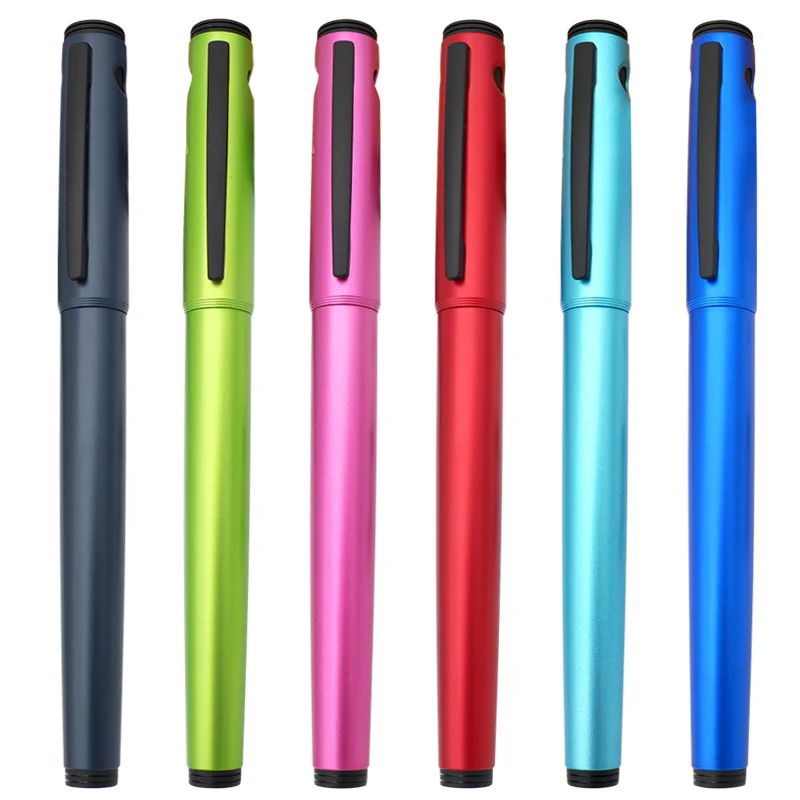 Ручка перьевая Pilot из матовой нержавеющей стали с конвертером офисные и школьные