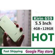 Global Rom HuaWei Nova 2 Plus 4G LTE Android Phone 5.5 inch 1920x1080 Fingerprint 12MP+20MP Kirin 659 Multi Languages 4GB 128GB