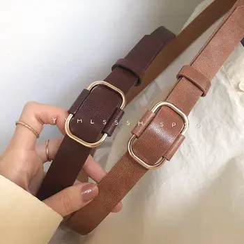 

lady wide Belts for jeans Cow Genuine leather belt woman High quality cowhide Fashion Pin buckle soft strap