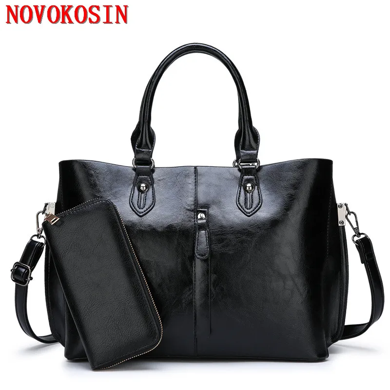 

DW16 2020 Fashion 2 Colors Female High-Capacity Hand Bag With Wallet Woman Shoulder Bag Lady HandBag Set Luxury Designer Bolsos