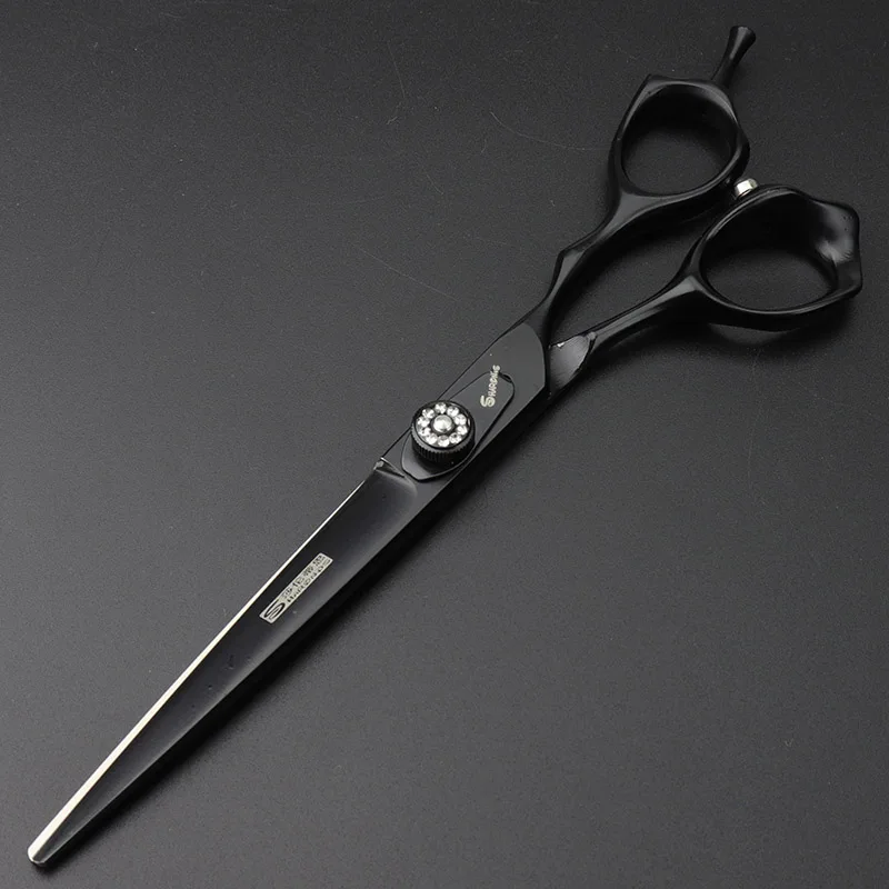 7 inch cut Профессиональные японские 440C 7,0 дюймовые черные краски, 4 шт. в наборе, ножницы для ухода за кошками и собаками, прямые ножницы для сгибания, набор - Цвет: 7 inch cut