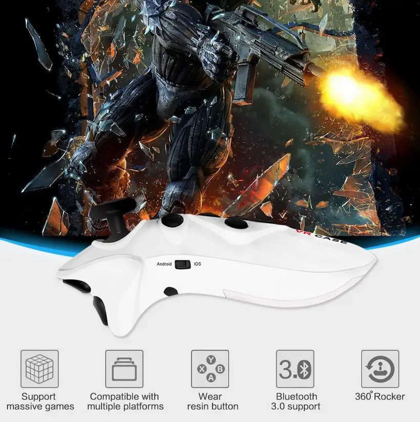 Мини мобильный Bluetooth джойстик для Android геймпад контроллер беспроводные очки