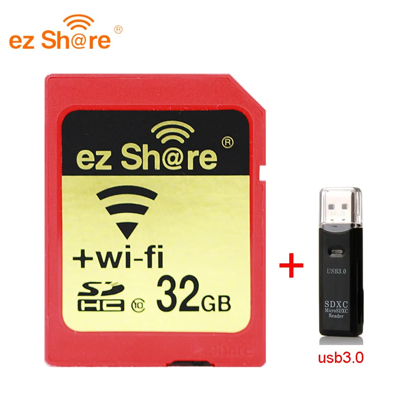 Новинка оригинальная реальная емкость Ez Share Wifi Sd карта памяти кард-ридер 32G 64G 128G C10 для камеры