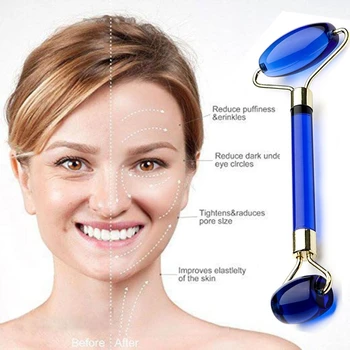 

Natural Jade Roller Massage Face Lift Tools Real Jade Face Roller Roller Facial Massager WITH GIFT Box