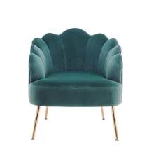 

Modern minimalist style fabric metal leisure sofa chair with backrest elegant lounge stool for apartment villa bedroom