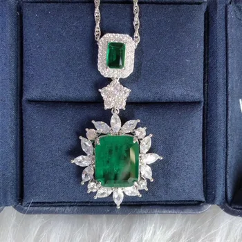 

Women's big Stone PENDANTS 100% real 925 sterling silver necklace Ladies Party jewellery for Anniversary