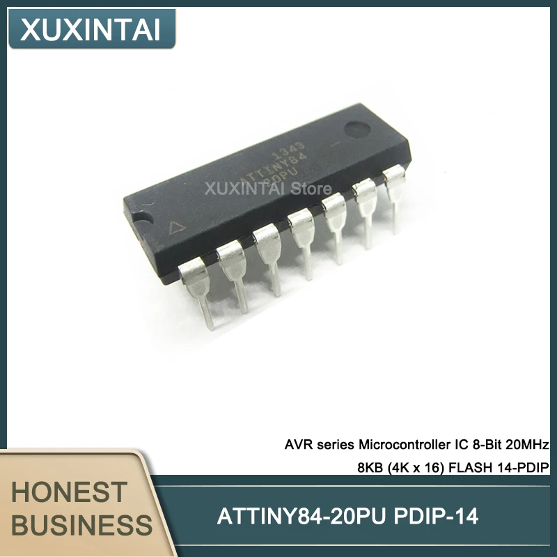 Микроконтроллер 50 шт./лот ATTINY84-20PU ATTINY84 AVR series IC 8-Bit 20MHz 8KB (4K x 16) FLASH 14-PDIP | Электронные