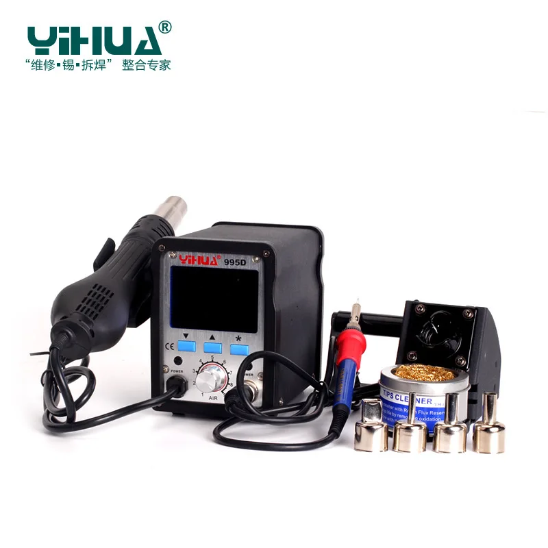 Паяльная станция YIHUA 995D с ЖК дисплеем 60 Вт|soldering iron 220v|soldering electronicssoldering element |