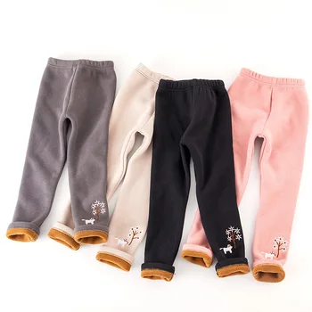

baby autumn and winter new children's pants Korean children's leggings super soft plus velvet thick girls leggings