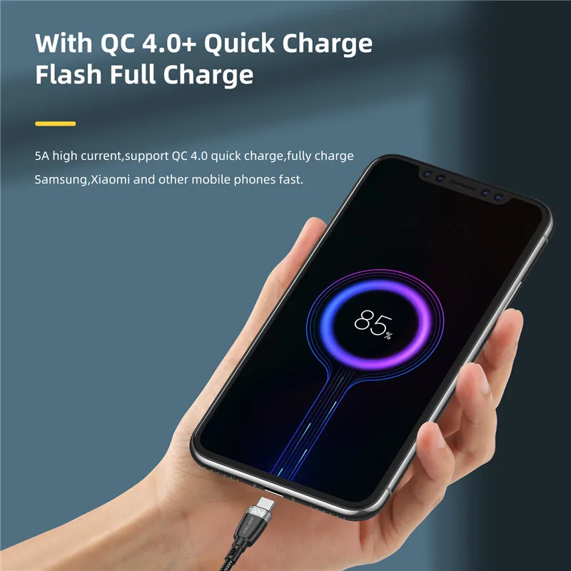 USB кабель USLION PD 100 Вт для быстрой зарядки 2 м Type C Xiaomi Samsung S9 быстрая зарядка 4 0 MacBook Pro