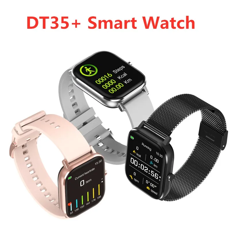 

Fitness Tracker DT35 Plus Smart Watch 1.75 inch Full Screen IP67 Waterproof ECG Health Bracelet Bluetooth Call Heart Rate Temper