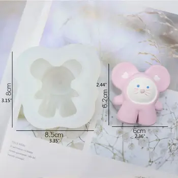 

Cartoon Mouse Silicone Mold Mouse Rabbit Pendant Mold Resin Jewelry Making Tools R9JE