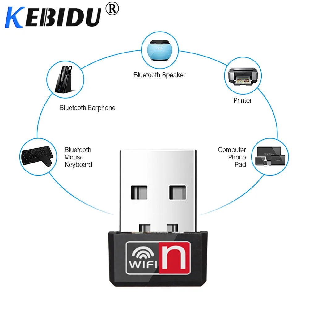 Wi Fi адаптер Kebidu MT7601 150 Мбит/с 2 4 ГГц|Сетевые карты| |