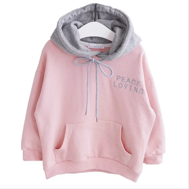

Kiddie Embroidery Letter Cute Hoodies For Girls Tops Boys 2019 Autumn Winter Korean Fashion Long Sleeve Sweatshirts For Kids