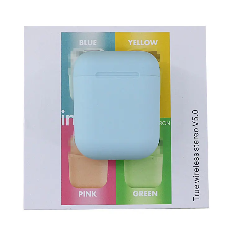Сенсорные Bluetooth наушники HD стерео беспроводные наушники TWS гарнитура поддержка всплывающего дисплея батареи матовый i500 I900 - Цвет: Matte sky blue