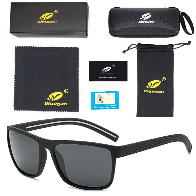 Дизайнерские мужские солнцезащитные очки, брендовые поляризованные солнцезащитные очки Oculos de sol, мужские модные квадратные очки для вождения, дорожные солнцезащитные очки - Цвет линз: C-08