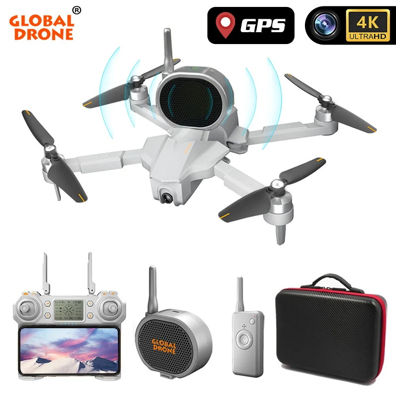 Дрон 4K GPS Drone с Wi Fi FPV HD камерой бесщеточный Квадрокоптер длительное время полета