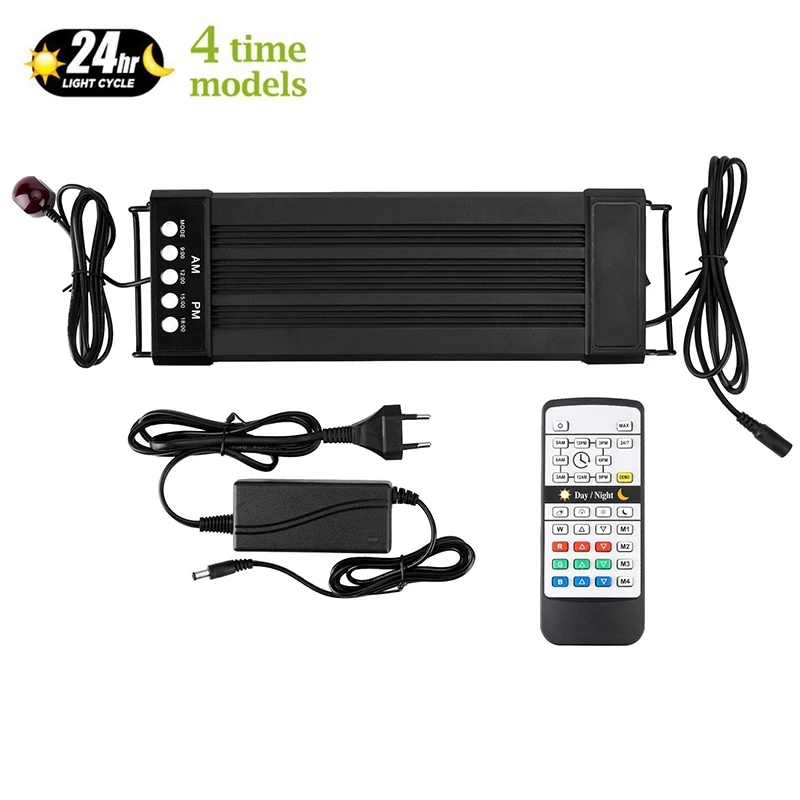 Aquarium LED Light 24/7 Hour Full Spectrum Dimmer Lamp for Plant Growth Sunrise Sunset Marine Fish Tank Lighting RGB 110V 220V | Дом и сад