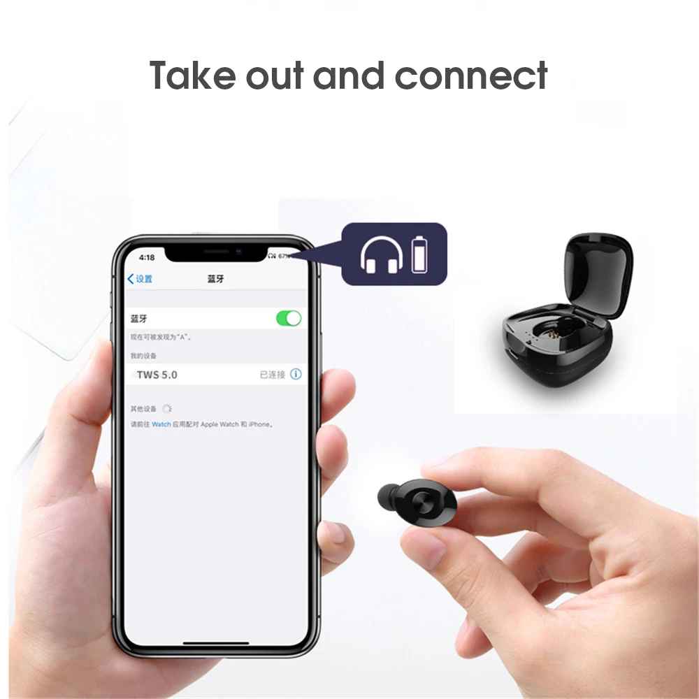 XG12 TWS Wireless Headphones 5 0 True Bluetooth Earbuds IPX5 Waterproof Sports Earpiece 3D Stereo Sound Earphones with Mic
