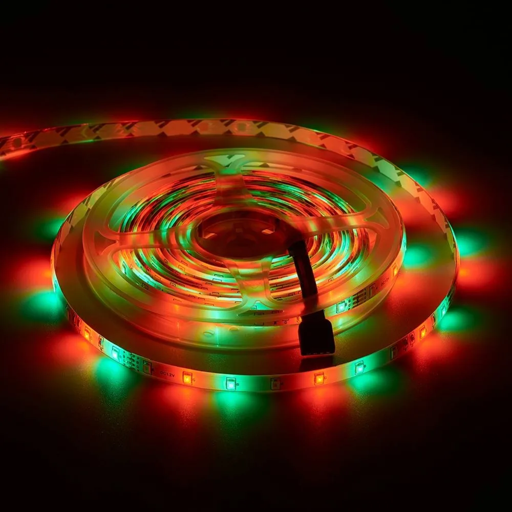 RGB гибкий светодиодный фонарь для автомобиля DC 12V Стайлинг Автомобильный интерьер атмосферные огни 1 комплект
