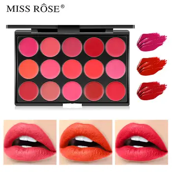 

Miss Rose Velvet Matte Makeup 15 Color Moisturizing Lipstick Waterproof Palette