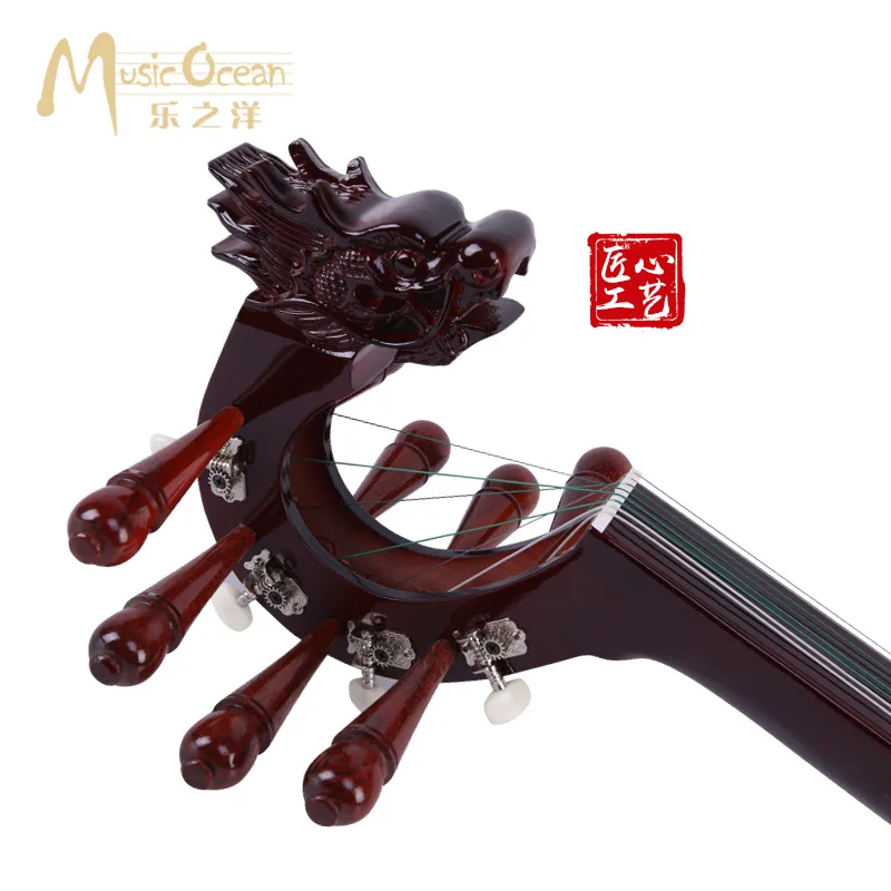 Zhamunie Six string lead eight string zhamunie Zhanmu Nie ethnic minority six zhamunian dragon head Qin