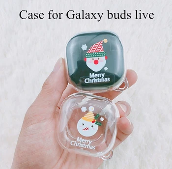 

Santa Claus Case For Galaxy buds live Christamas Cartoon PC case for samsung galaxy buds live Wireless Headset for buds live