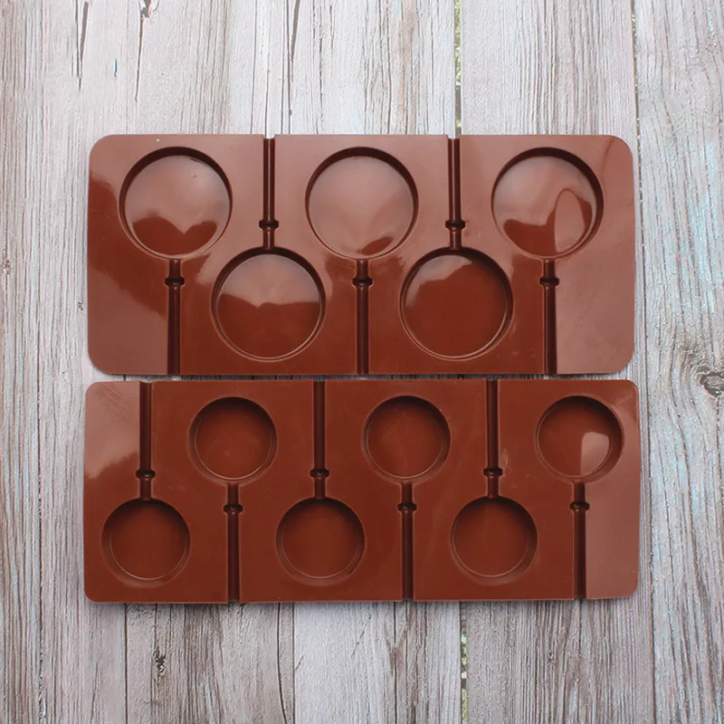 Lollipop Mold Pastry-Baking-Tool-Supplies Chocolate-Decoration Flower-Shaped Candy Silicone