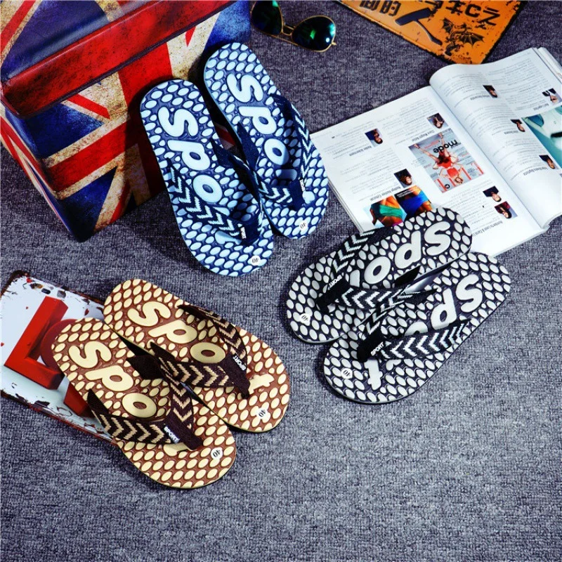 

Flip-flops Men's Trend Korean-style Youth Personalized & Creative Teenager Versatile Students Simple 2017 Summer Loafer