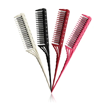 

3-Row Teeth Teasing Comb Detangling Brush Rat Tail Comb Adding Volume Professional Hairdressing Combs Hair Styling Hair Comb