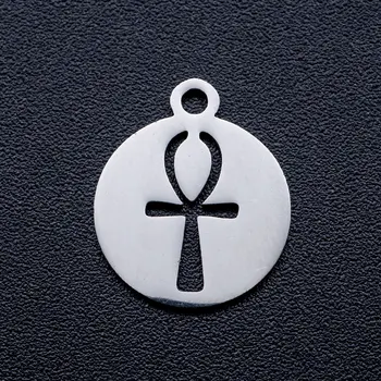 

10pcs/lot Egypt Cross DIY Jewelry Charms Wholesale 100% Stainless Steel Never Tarnish Pendants AAAAA Quality Pendant