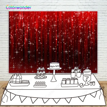 

Photography Backdrop Vinyl Photography Background red glitter Children wedding party Backdrops for Photo Studio