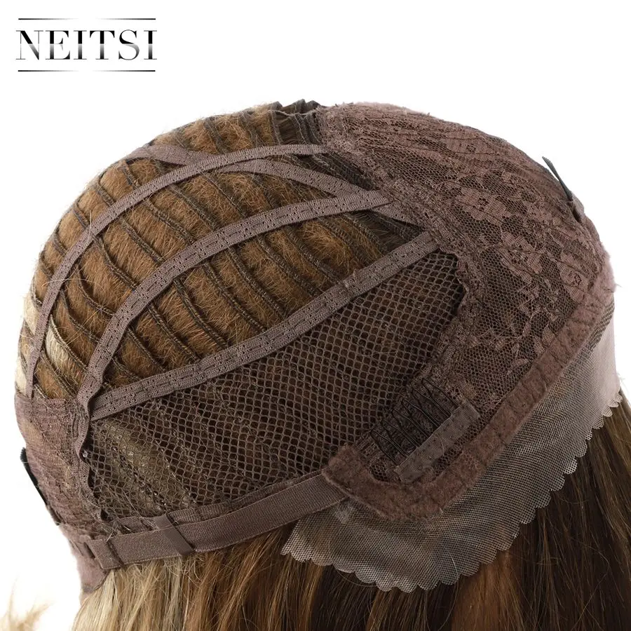 Neitsi натуральные волнистые синтетические парики на кружеве Omber Bob парики длина плеч термостойкие парики для волос для женщин