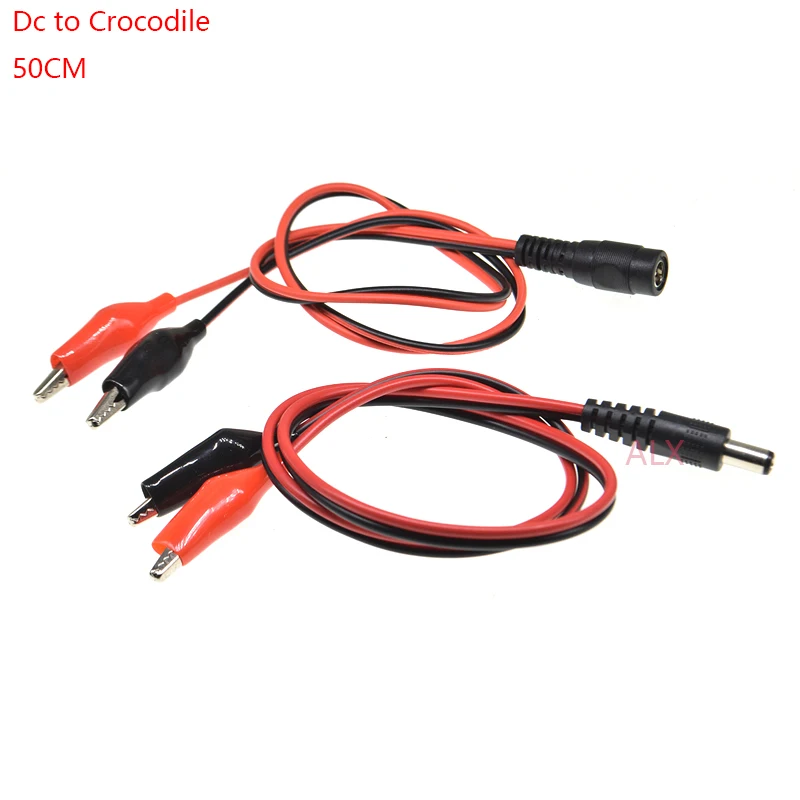 1Pc Alligator Clip 12V Power Cable Crocodile Wire DC Voltage Connector To Mal YJ 